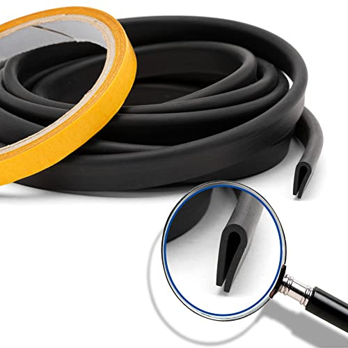 NTG-Solutions - Joint caoutchouc en U pour protection portiere voiture, robuste et durable. Profil en aluminium, bois, métal, tôle, joint porte plus bande adhésive pour une installation facile. 10m L