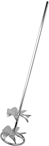 Toolty Double Mixing Paddle Stirer Agitator for Liquid Materials and Resins 90mm Galvanized Steel DIY TLTY-1781