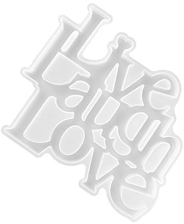 HOODANCOS Silikonform Buchstaben Liebe Selbstgemacht Silikonformen für Ornamentherstellung Antihaftbeschichtet Kreativ und Recycelbar für Epoxidharz Formen