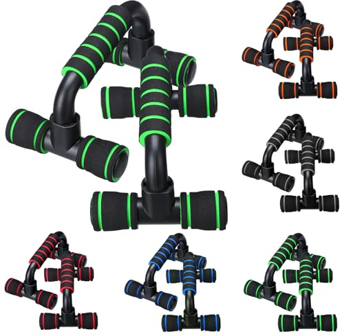 Shappy 6 Pairs Fitness Push up Handles Non Slip Push up Bar Strength Training Gym Exercise Equipment with Cushioned Foam Grip and Sturdy Structure Pushup Bar Portable Training Equipment for Men Home