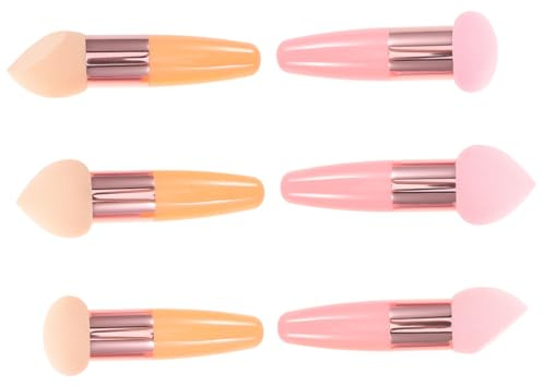 DECORNIJIA 6 St Makeupsvampar för Foundation och Puder Multifunktionell Skönhetsblender för Våt och Användning Mjuka och Hudvänliga Svampar för Jämn Täckning och Naturlig Finish