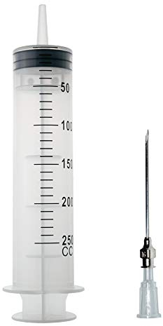 Kitchen 250ml Syringe with Needle - Large Volume Dispensing Syringe, Ideal for Glue and Plastic Use