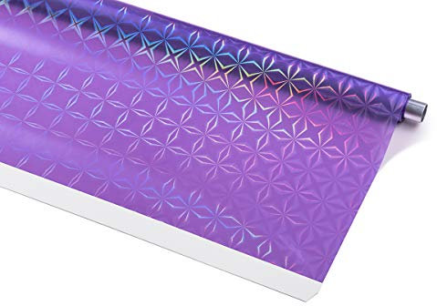 KSHANDEL24 ERSATZROLLE HALB Kassetten DUSCHROLLO Laser LILA VIOLETT 3D Multicolor 7 Breiten ZUR Wahl (100x240 cm)