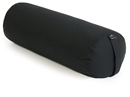 Yoga Studio YS/Eu/Round/Ligh/Bolsters/Black Europäisches Nackenrolle, leicht, Schwarz, Regular