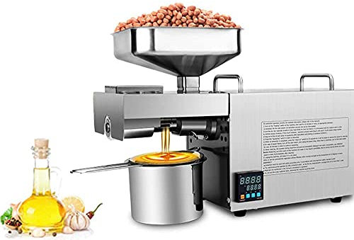 CGOLDENWALL 1500W Automatische Ölpresse Maschine mit Intelligenter Temperaturregelung Ölgewinnung bis zu 55% Muttern Samen Pressmaschine Kaltheißpresse Alle Edelstahl CE Industrielle Schwere Art