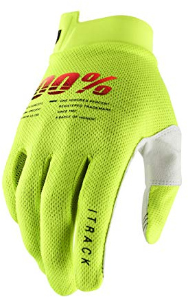 100% iTRACK Handschuhe, Erwachsene (Neon Gelb, Groß), L