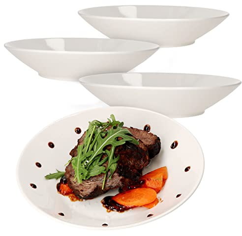 Ritzenhoff & Breker Ontario 4er Set Teller tief I Ø 20,5 cm I 400 ml I 4 Personen I Suppen-Schale, Salat-Teller, Dessert-Schüssel I Porzellan-Geschirr I schlicht weißes Design
