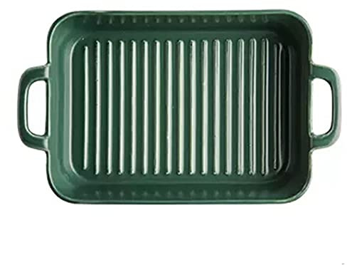 Lasagnera Piatti da forno in ceramica, teglie rettangolari con manici, set di casseruole eleganti teglia for lasagne for cottura al forno, cucina, cena con torte, banchetti Teglie da Forno ( Color : G