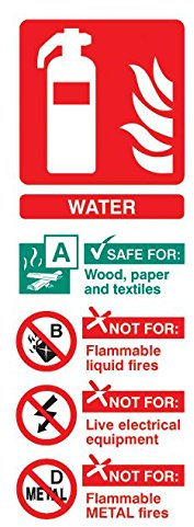 Señal, identificación de extintor de agua, Glow RP, señales de protección personal / seguridad del sitio, cantidad x 1 | 31214S