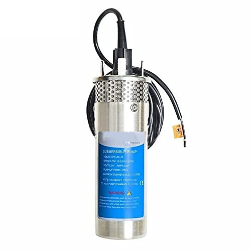 JMorCO Power Water Pumps 8/12/20L High Head Deep Well Sommergibile, DC 12V/24V Micro Pompa Ad Acqua Sommersa Solare in Acciaio Inossidabile Pompa Sommersa Elettrica (Tensione : 12L 24V)