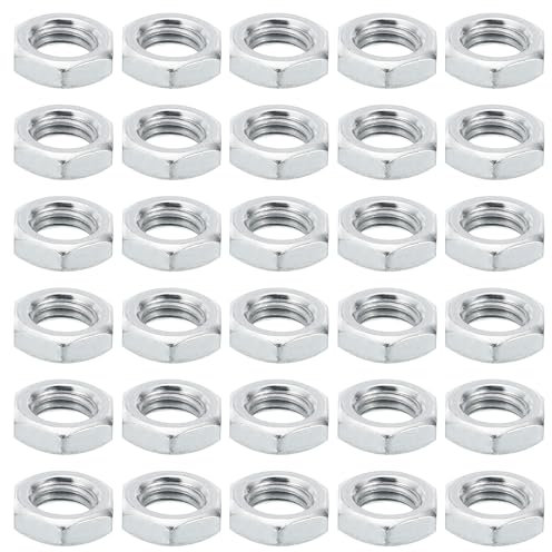 PATIKIL M8x1.0 Acciaio Dadi Esagonali 60pz Metrico Filettatura Dadi Viti Bullone Dispositivi Fissaggio Hardware Finitura Zincata per Lampade Macchinari Manutenzione 4mm Altezza