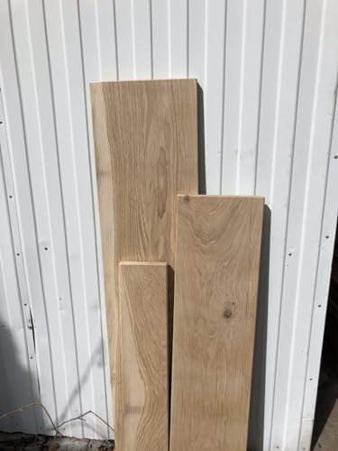 WestTree Eiche massiv Treppentritt, Eichenbrett, Holztreppe, Wandpaneel (60x30cm, 2,5cm stark)