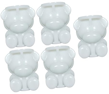 MAGICLULU 5st Eiswürfelformschale Eiskugeln in Bärenform Eisform Aus Silikon Eiskugelschalen Für Den Gefrierschrank Auslaufsicherer Eisformer Pudding Weiß Kieselgel Gummibärchen Schokolade
