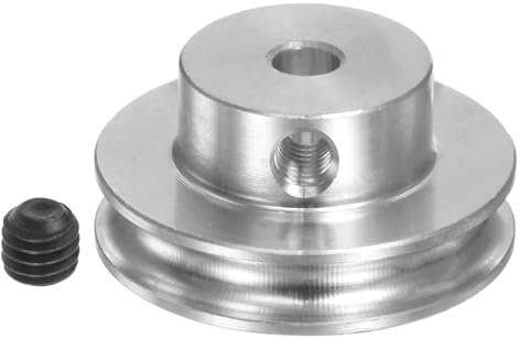 QUARKZMAN V-Typ Riemenscheibe 3,17 mm Bohrung 20 mm Außendurchmesser Einzelrille Aluminiumlegierung für 3MM PU Rundriemen Motorwellen-Bohrmaschine