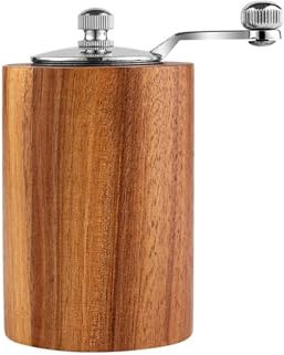 NEBE Macinapepe Pepe Macina Sale e Pepe Manuale Macina caffè in Legno for spezie Gadget for macinazione Manuale Regolabile da Cucina Macinapepe Manuale Macinaspezie