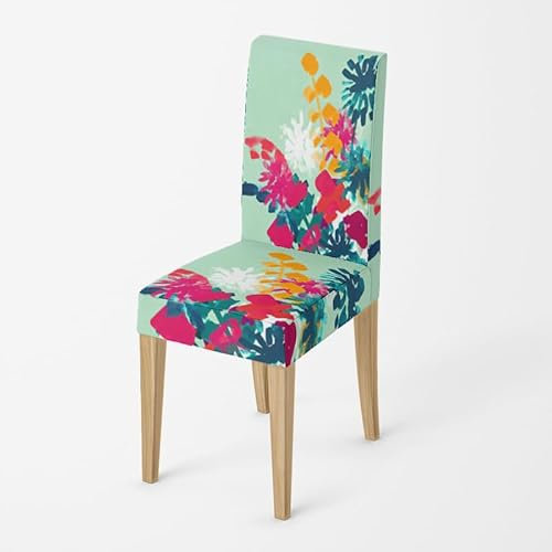 Stuhlhussen Rot Gelb Stuhlüberzug Weich Spandex Stuhlhussen Schwingstühle Stuhlbezug Waschbar Stuhl überzug Abnehmbare Stuhlbezüge mit Gummiband Hussen für Stühle Stuhlhussen 8er Set