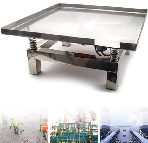 Table vibrante en béton 30 cm/50 cm, Banc d'essai de Vibration, Bloc d'essai, Plate-Forme de Vibration, Mini Table vibrante en Acier Inoxydable, 35 x 35 cm
