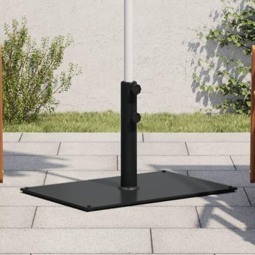 Sufrk Base para sombrilla para postes Ø32/38/48 mm 15 kg rectangular Base para sombrilla de hormigón fundido resistente para jardín, porche, cenador