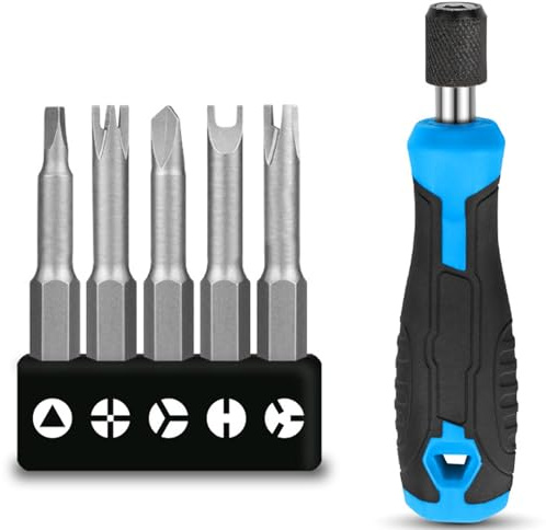 Lcyen 5-Teiliges Spezial-Förmige Schraubendreher Set, Dreieck Schraubendreher, 50mm Speziell Geformtes Schraubendreher-Set, U-Form Y-Typ Innen Kreuz Dreipunkt Schraubendreher Bit mit Handgriff