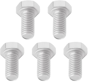 YINETTECH 5 Stück Sechskantschrauben für Freischneider M8 X 1,25 Linksgewinde 16 Mm Länge Linkshändiges Rückwärtsgewinde Sechskantschrauben aus Edelstahl DIN933