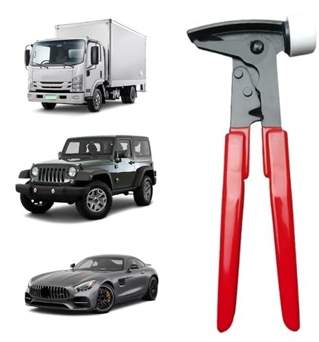 Radgewichte-Hammerzange, Radgewichte-Hammer zum Anklemmen, Autoreifen-Gewichtszange, Gewichtshammer, Radauswuchtwerkzeug Radgewichtshammer zum Auswuchten von Reifen, Möbeln, Wasserleitungen