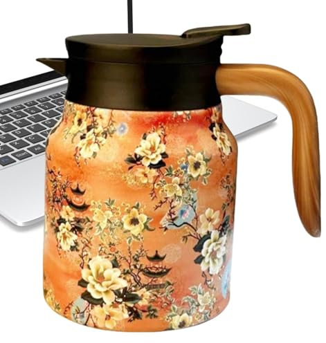 Teteras térmicas - Dispensador de y bebidas 1000 ml, jarra térmica para bebidas calientes | Jarra de de 33,8 oz con infusor de té y filtro para mantener el , el té y el agua calientes y