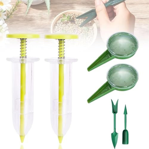 SMXTJBAI Handheld Seed Dispenser,Plastic Handheld Mini Sower Seed Spreader,Mini Planter Tool,Suitable for Garden Vegetable Garden Potted Plants