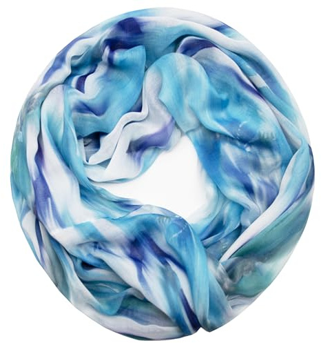 Gloop Loop Schlauchschal für Damen Schal Tuch seidig-luftig leicht mit buntem Muster Print