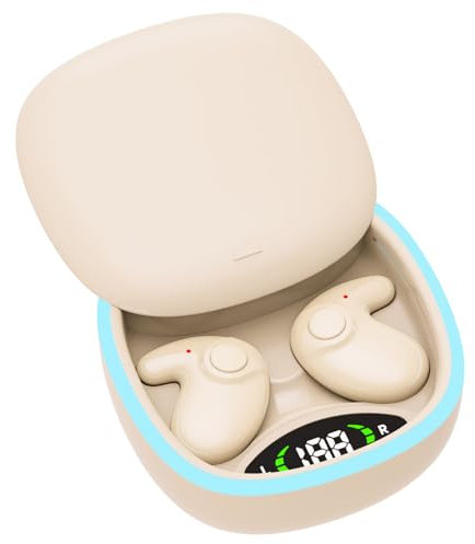 Xmenha Écouteurs de Sommeil Écouteurs Oreillette Invisible Sommeil Waterproof étanche Sport Confortable en Anti Bruit avec Micro & Réduction du Bruit Léger à Porter Contrôle d'appuyer de Toucher