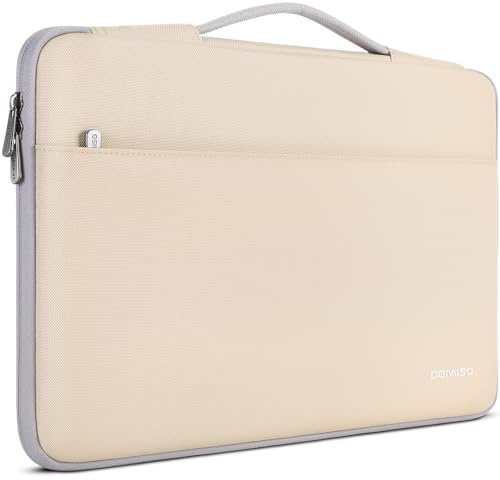 DOMISO Laptoptasche 15.6 Zoll Laptophülle Laptop Tasche Hülle | Wasserdicht Stoßfestes Laptop Schutzhülle Case für 15-15,6 Lenovo Thinkpad Ideapad HP Dell Acer ASUS Notebook,Beige