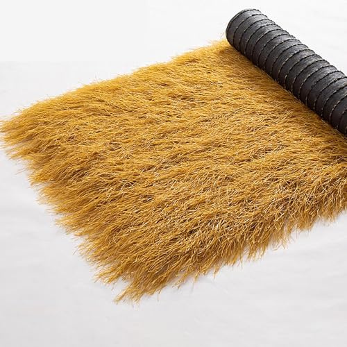 ZHJLF Grueso Techo De Paja Artificial Tiki Techo De Paja Artificial De Palma Rollo Techo De Paja Sintética para Tiki Bar Patio Piscina Playa Fiesta Hawaiana(Size:1x10m,Color:Amarillo)