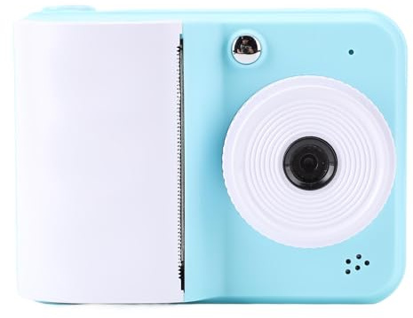 Generic Cámara Instantánea Portátil, 90 Minutos Grabación de 2.4 Pulgadas HD Pantalla 1800 MAh Batería Cámara Instantánea 1080p 48MP con Papel Impreso para Fotografía (Blue)