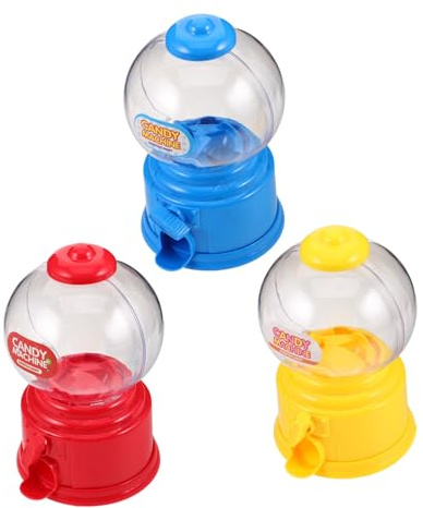 Cabilock Lot De 3 Mini Distributeurs De Bonbons Et Chewing-Gums Mini Porte-Bonbons Distributeur Automatique Jouets Pour Enfants Distributeur De Pour Amis Machine À