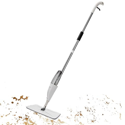 Fregona pulverizadora | Cabezal giratorio 360° con botella recargable – Fregona pulverizadora para limpieza de suelos, para casa, apartamento, restaurante, oficina, hotel, comercio, madera, laminado