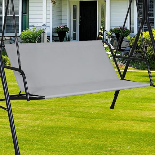 Ricambio per sedile di dondolo Hollywood, 148 * 50 * 50 cm, Rivestimento per dondolo in tessuto Oxford 600d, Ricambio per sedile di dondolo per dondolo da giardino, per cortile, balcone (Grigio)