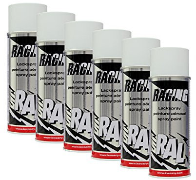 Lackspray Ral 9010 Reinweiß Matt 400Ml Kwasny 288 122 Auto-K Racing 6X