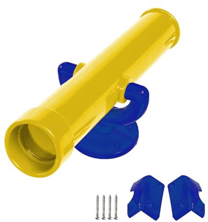 WICKEY Giocattolo telescopico per bambini per esploratori avventurosi: divertimento nel proprio giardino con binocolo in plastica girevole e design resistente alle intemperie