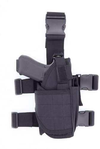 Right Drop Leg Adjustable Tactical Army Pistol Gun Thigh Holster Pouch Holder for G 17 19 31 32 most pistol BK