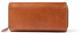HOLZRICHTER Berlin – Große Damen Geldbörse aus Leder (No 9-1), Vintage, 10x19x3 cm, Edles Portemonnaie mit 13 Kartenfächern, 2 Banknotenfächern und mittigem Münzfach, Geldbeutel in Cognac