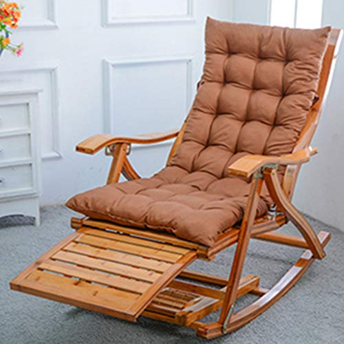 LKJHG Cuscino per Poltrona Lounge, Cuscino reclinabile Spesso, Cuscino Universale per Sedia a Dondolo, Cuscino in Cotone Cuscino per Sedia a Dondolo in bambù, Sedie Non Incluse