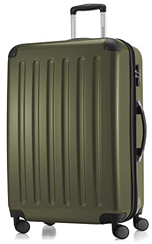 Hauptstadtkoffer Alex - Erweiterbarer Hartschalenkoffer 75 cm (119 L) mit Zahlenschloss – robuster Trolley-Reisekoffer mit 4 Doppelrollen, Avocado | ABS/PC-Hartschale · Zahlenschloss · Erweiterbar · 4 Rollen · Austauschbare Ersatzteile · Aufgabegepäck · Urlaub · 2-3 Wochen