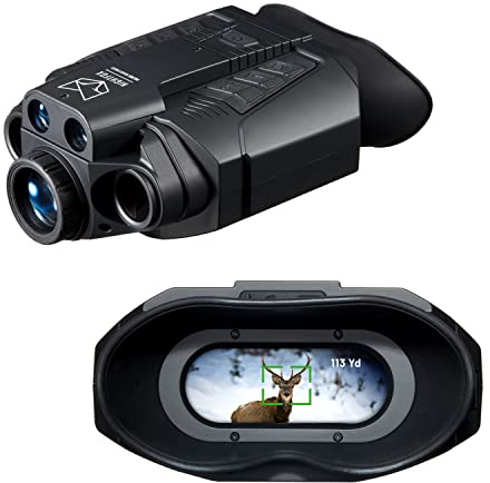 Nightfox Vulpes Handheld Digital Night Vision Goggles | Integrated Rangefinder | Full High Definition FHD 1080p Sensor | Records Video + Audio | 220yd Range, 6x Magnification | Hunting, Security