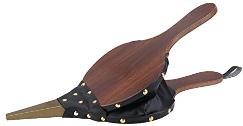 AB Tools 16 x 7 Wood Bellows Fireplace Fireside Blower Lighter Air Dark Brown Log Burner