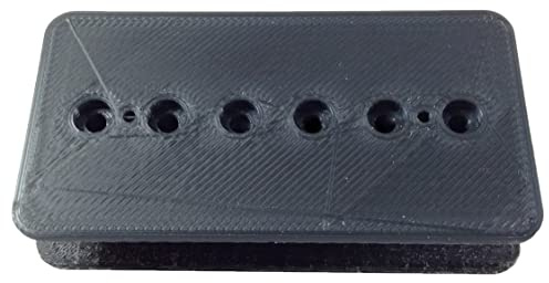 Echter P90-Ton-Humbucker in P90-Spulengröße, Schwarz, 52 mm