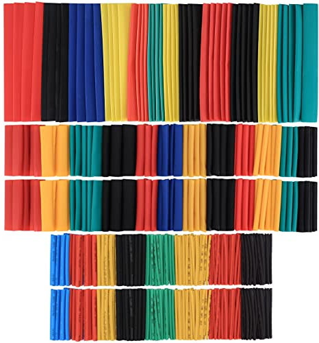 656 Pcs Heat Shrink Tubing, Electric Insulation Heat Shrink Tube Tubing Kit, Electrical Wire Cable Shrink Wrap Sleeve for Workshop Hand Tools, 4 Colors in 8 Size
