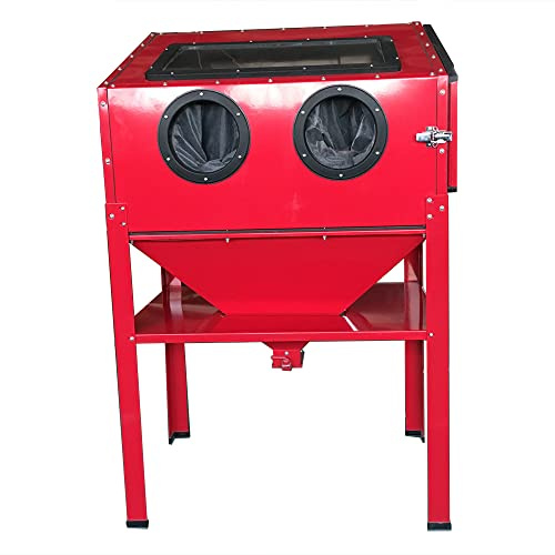 AutoForever 60 Gallon Air Sandblasting Cabinet, 60-125 PSI Sand Blaster Kit with Gun & 4 Ceramic Nozzles, Large Steel Sandblast Cabinet for Rust, Paint, Stain Removal
