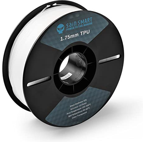 SainSmart 87A TPU Filament 1,75 mm Flexibles TPU-3D-Drucker-Filament 1-kg-Spule, Natur