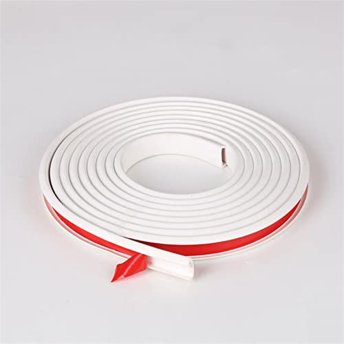 NEFSO 6 m U-Profil-Kantenleiste, PVC-Leiste, Flexible, Selbstklebende U-Leiste, für Schrank, Sperrholz, Tisch, Kantenschutz (Color : White, Size : 12mm) (White 12mm)
