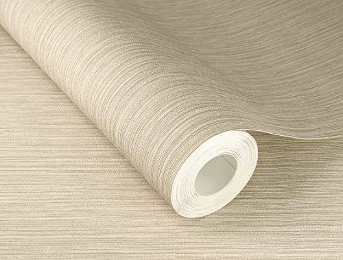 Rasch Tapet 537635 – beige fibertapet med fina linjer, kollektion nyfikenhet – 10,05 m x 0,53 m