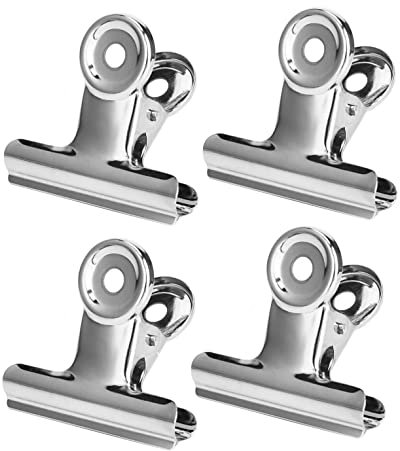 30 Stück kleine Verschlussclips Metall | 50mm Tüten Clips | Brief Klammern aus Edelstahl mit starker Federkraft | Lebensmittelbeutel Verschlussklammern | Metallklemmen für ein luftdichtes Abschließen